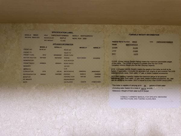 null Newmar Mountainair 34RDCK